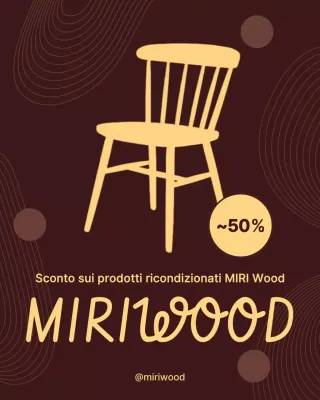 Vendita di mobili semplici marroni