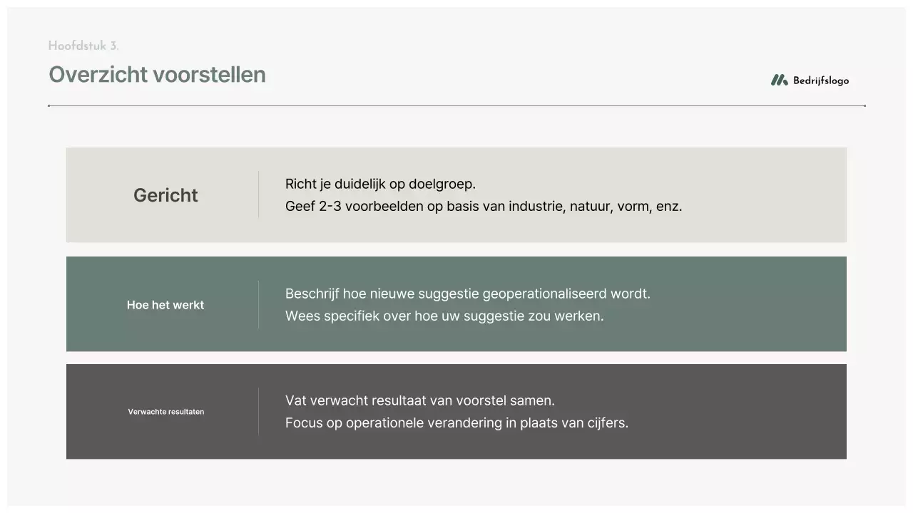 Gray Clean Voorstel Planning