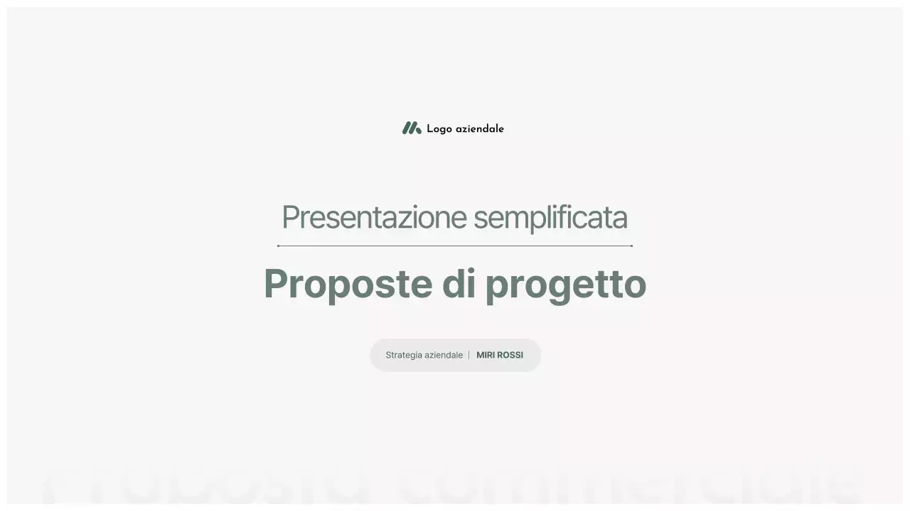 Pianificazione della proposta di pulizia grigia