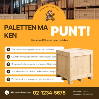 Oranje Moderne Logistiek Advertentie