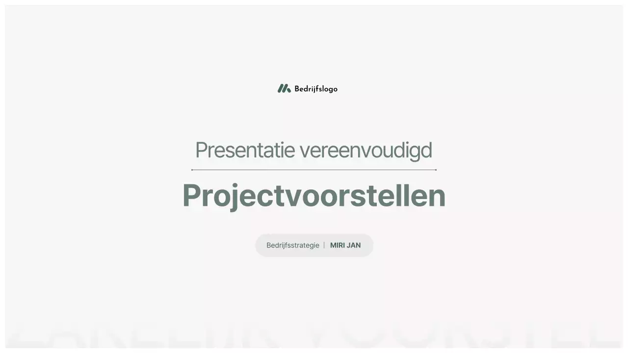 Gray Clean Voorstel Planning