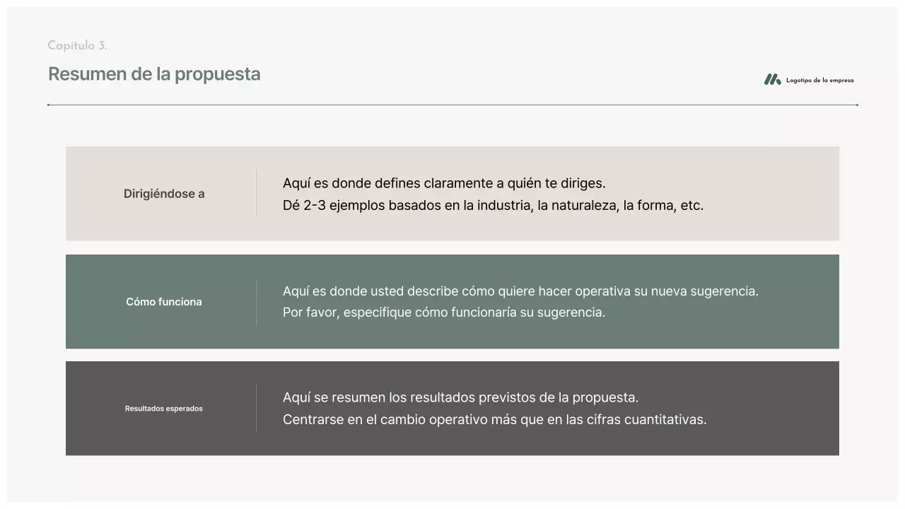 Planificación de propuestas limpias y grises