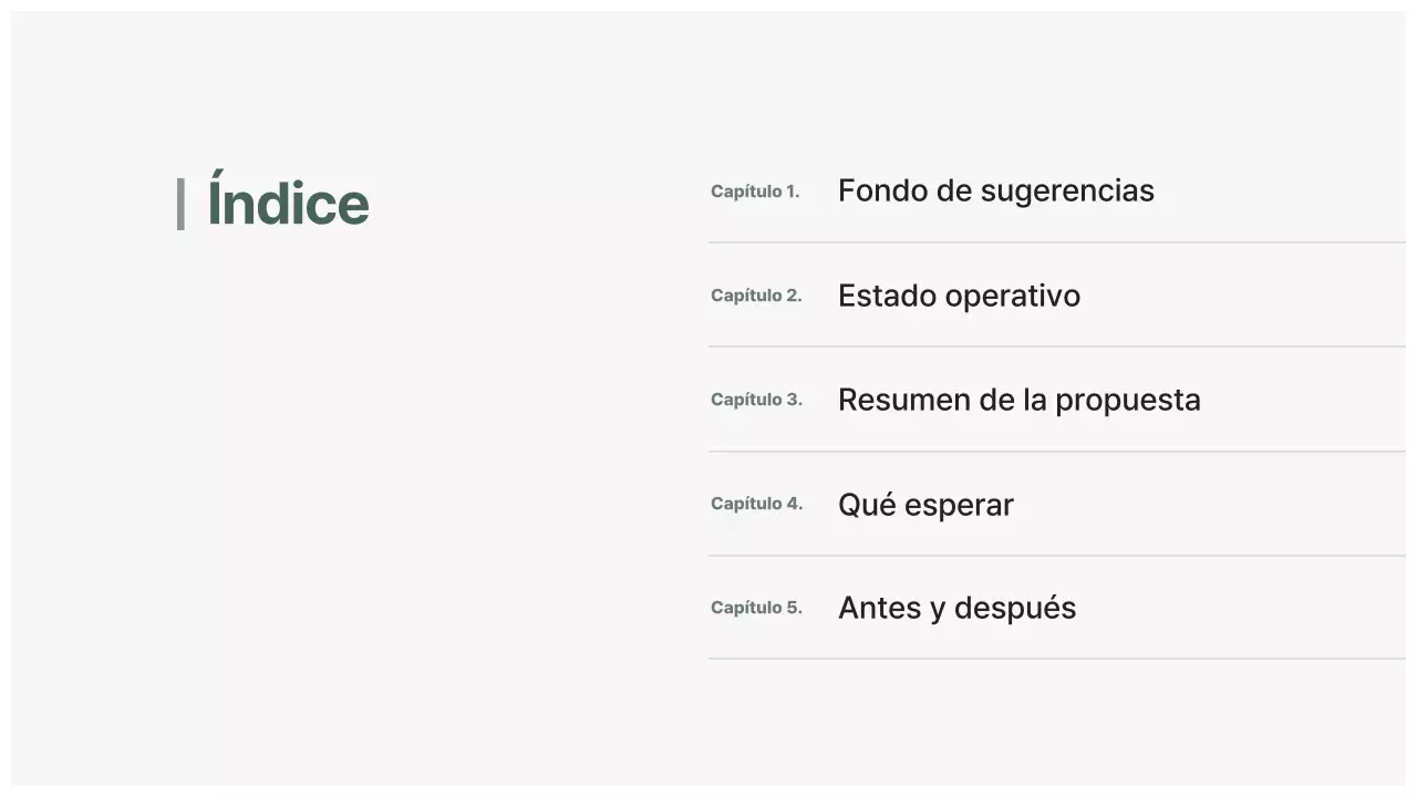 Planificación de propuestas limpias y grises