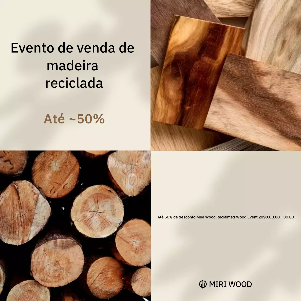 Promoção de madeira recuperada moderna bege