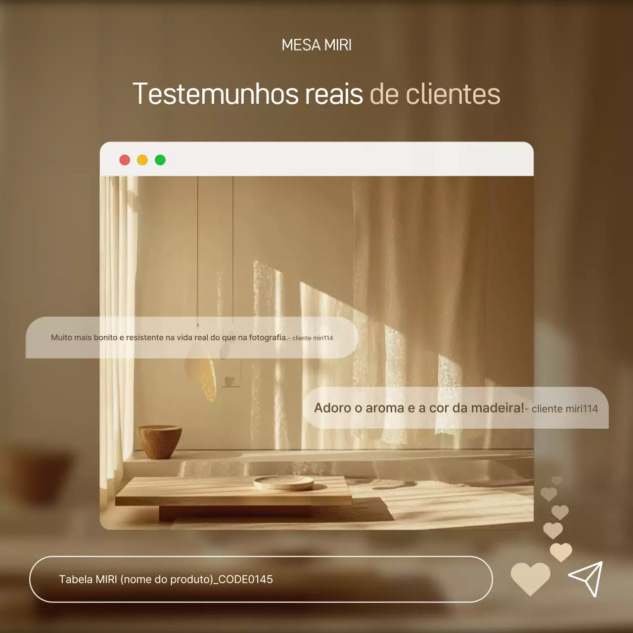 Promoção de produtos de interiores modernos em bege