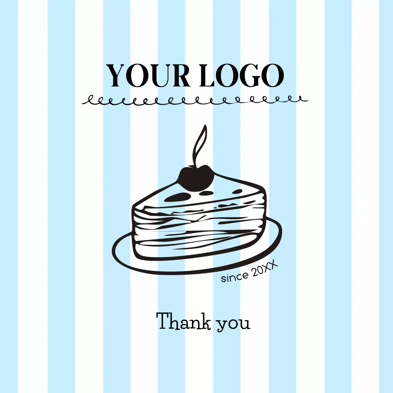 水色 シンプル カフェ メニュー イラスト