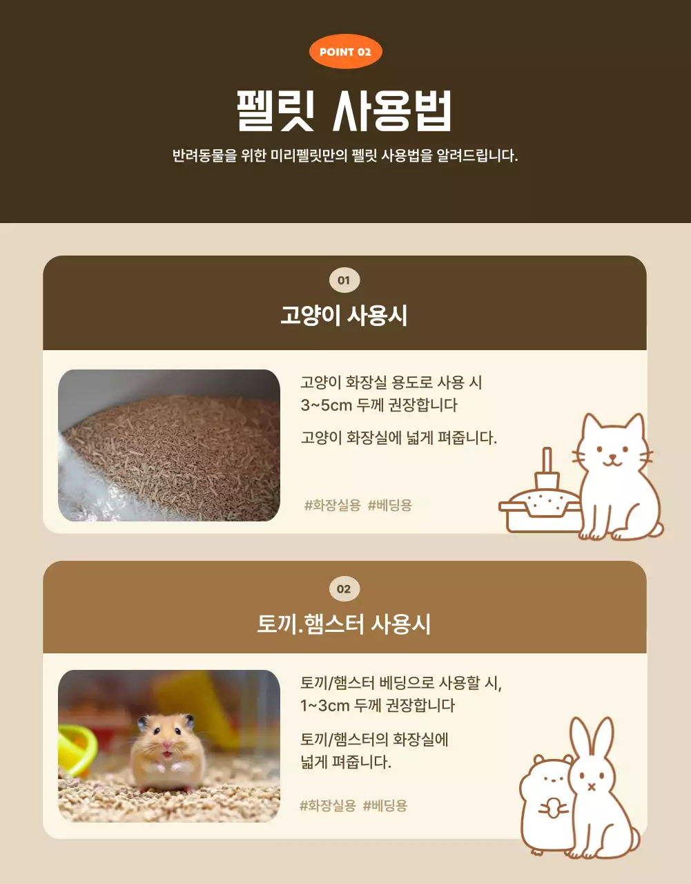 주황 심플 반려동물 제품 홍보