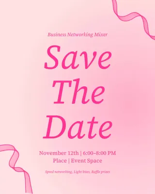 Pink Modern Networking Event