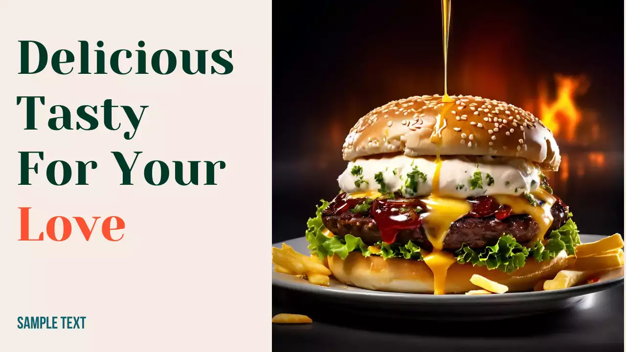 Juicy Cheeseburger with Fries and Melted Cheese