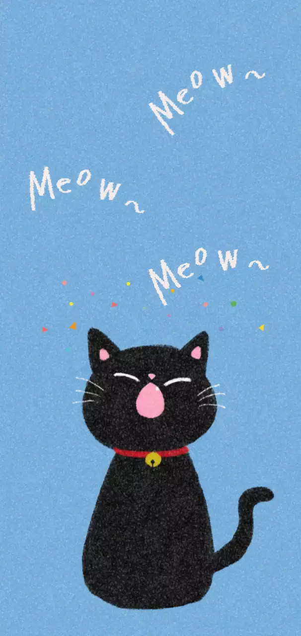 하늘색 아기자기한 고양이 홍보