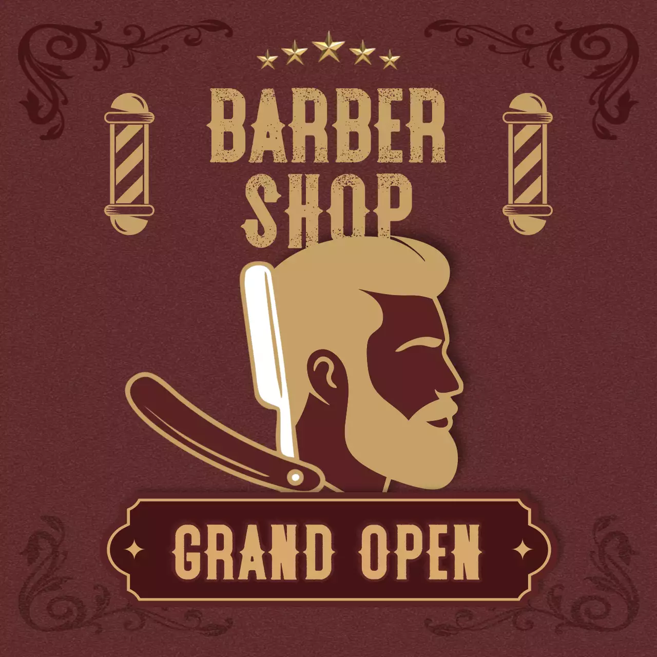 버건디 빈티지 바버샵 오픈행사