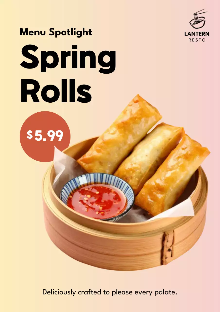 Pastel Modern Food Advertisement Poster