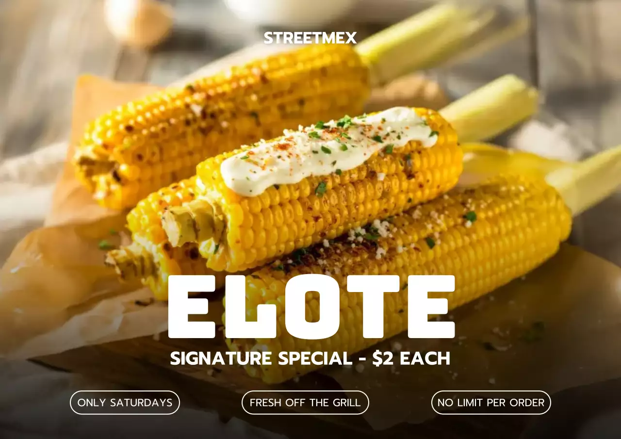 Yellow Rustic Street Food Promotion Poster