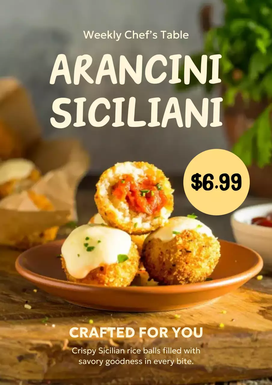 Beige Rustic Food Advertisement Poster