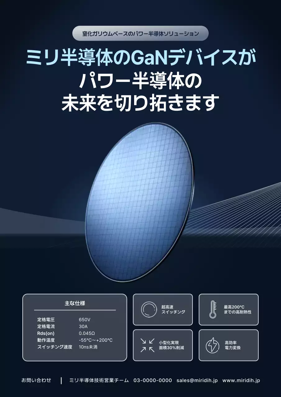 青 モダン 半導体 ポスター