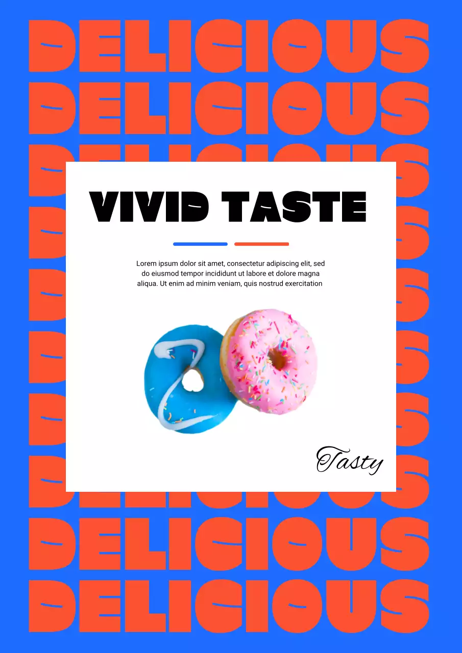 Blue bold donut advertisement