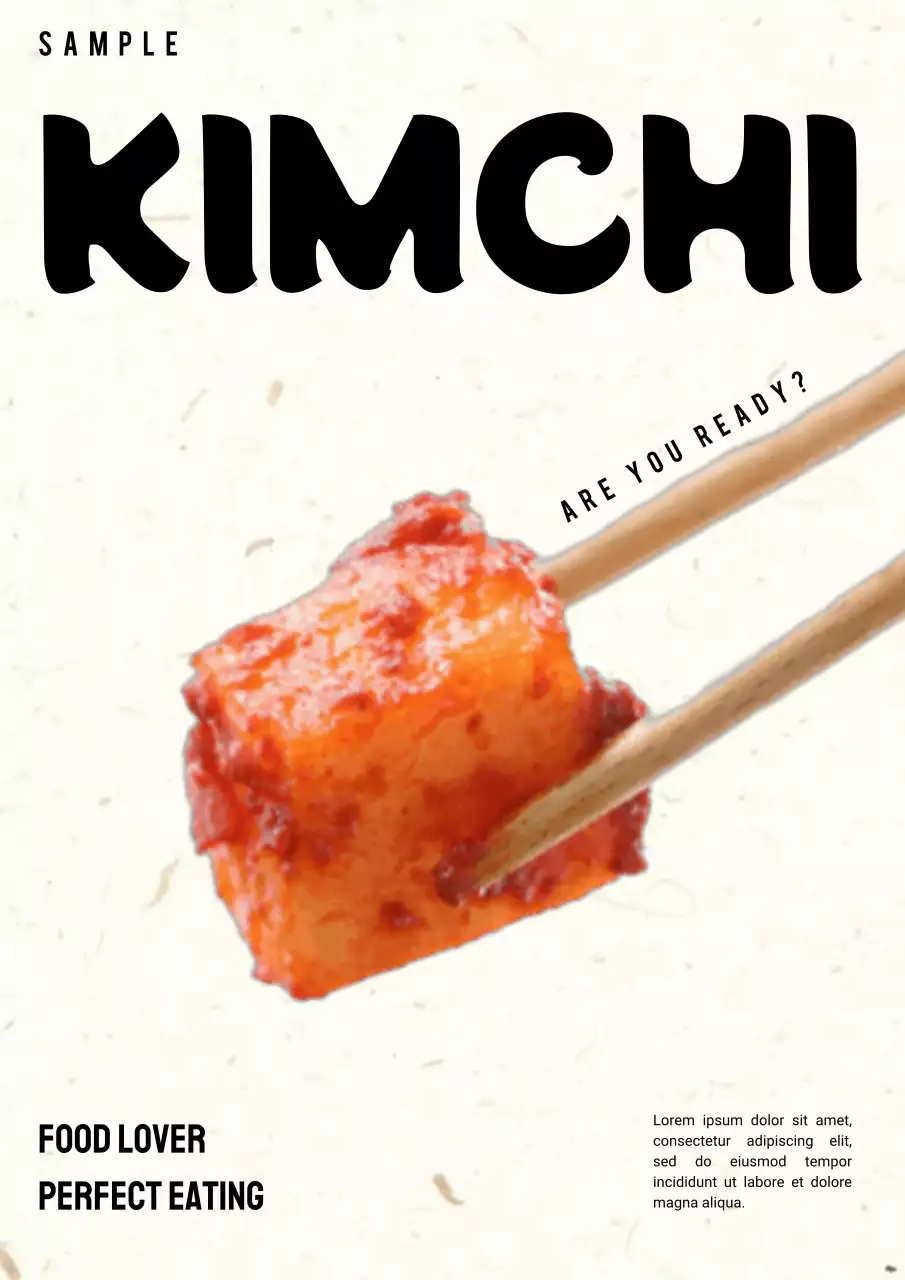 red modern kimchi advertisement
