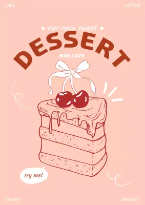핑크 아기자기한 디저트 광고