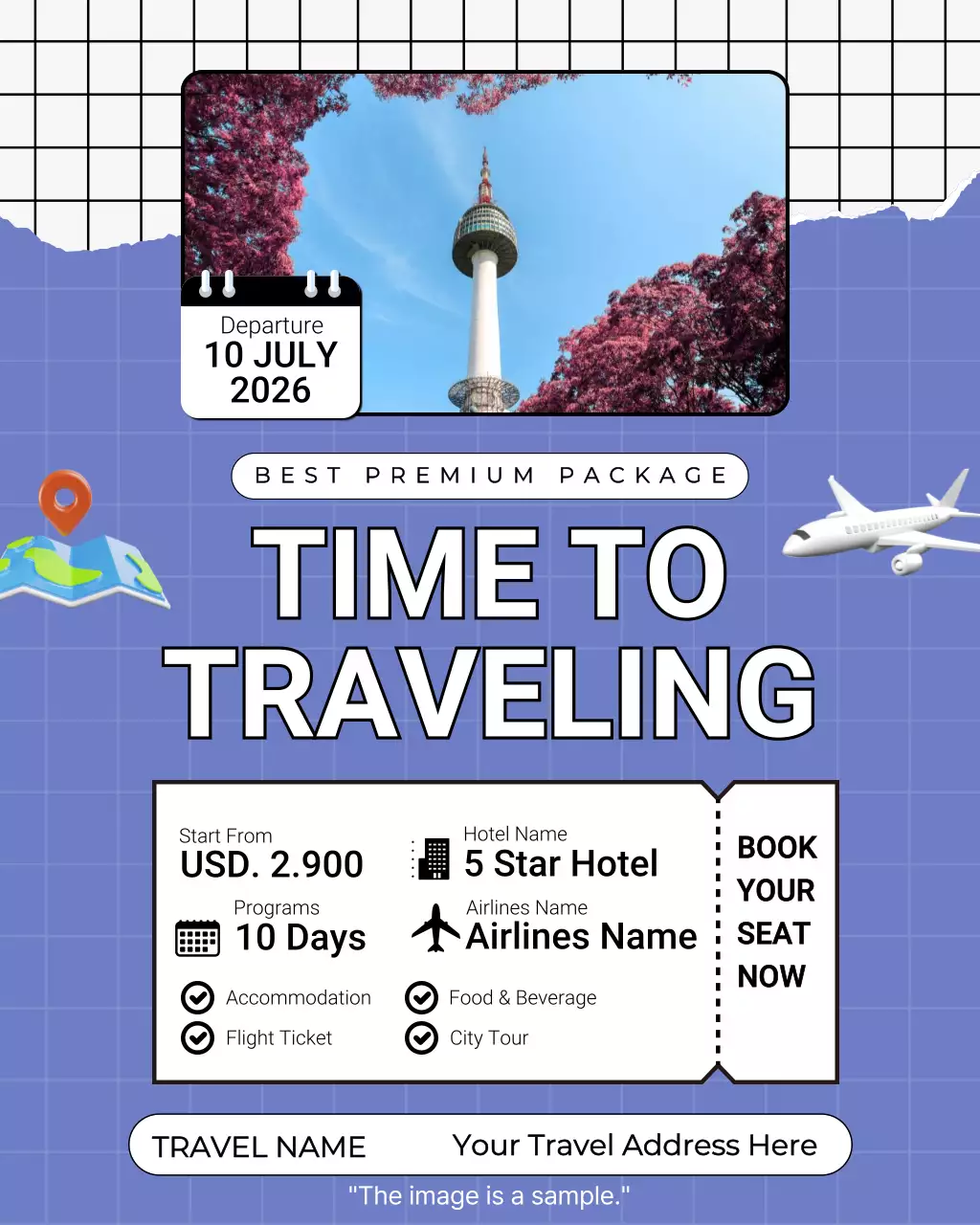 blue modern travel promotion