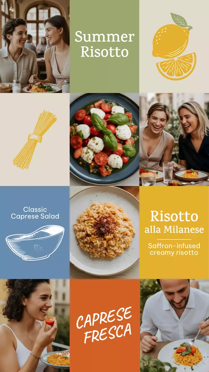 Beige Modern Italian Menu Instagram Post