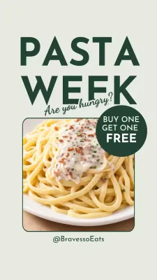 Beige Modern Pasta Advertisement Instagram Post