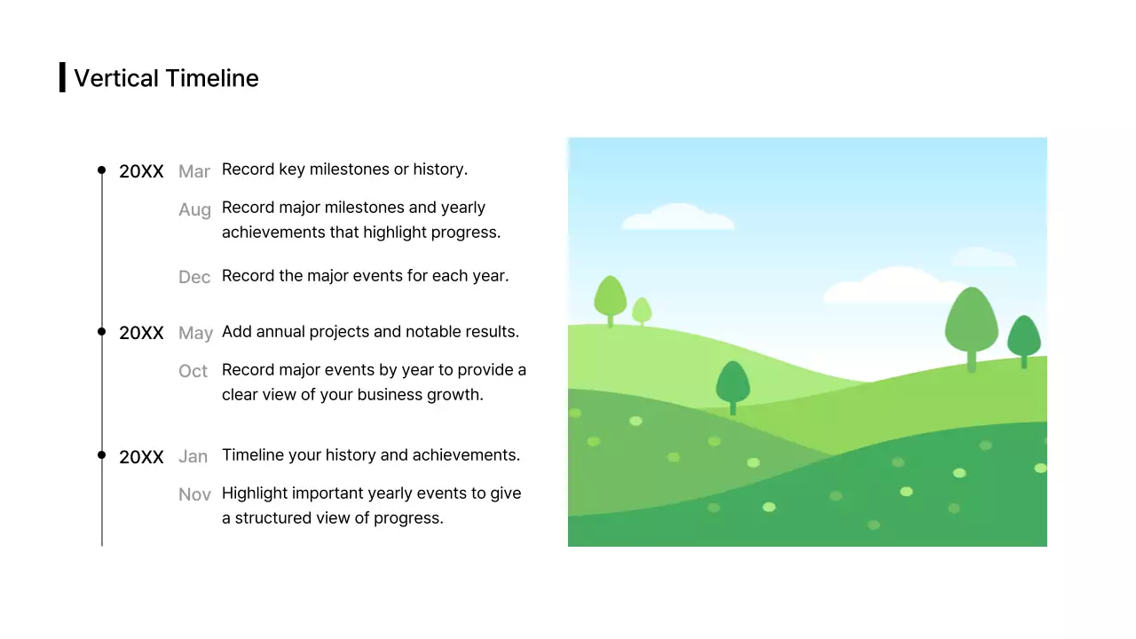 Tata Letak Bisnis_Garis Waktu_Daftar_Waktu_Terbagi_Vertikal_Bahasa Inggris