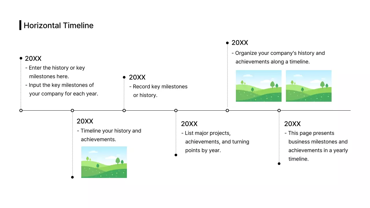 Business Layout_Timeline_Time Split_Horizontal_English