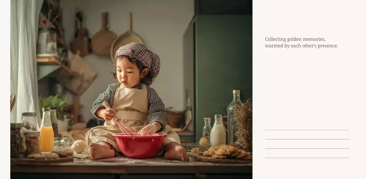 베이지 깔끔 가족 캘린더