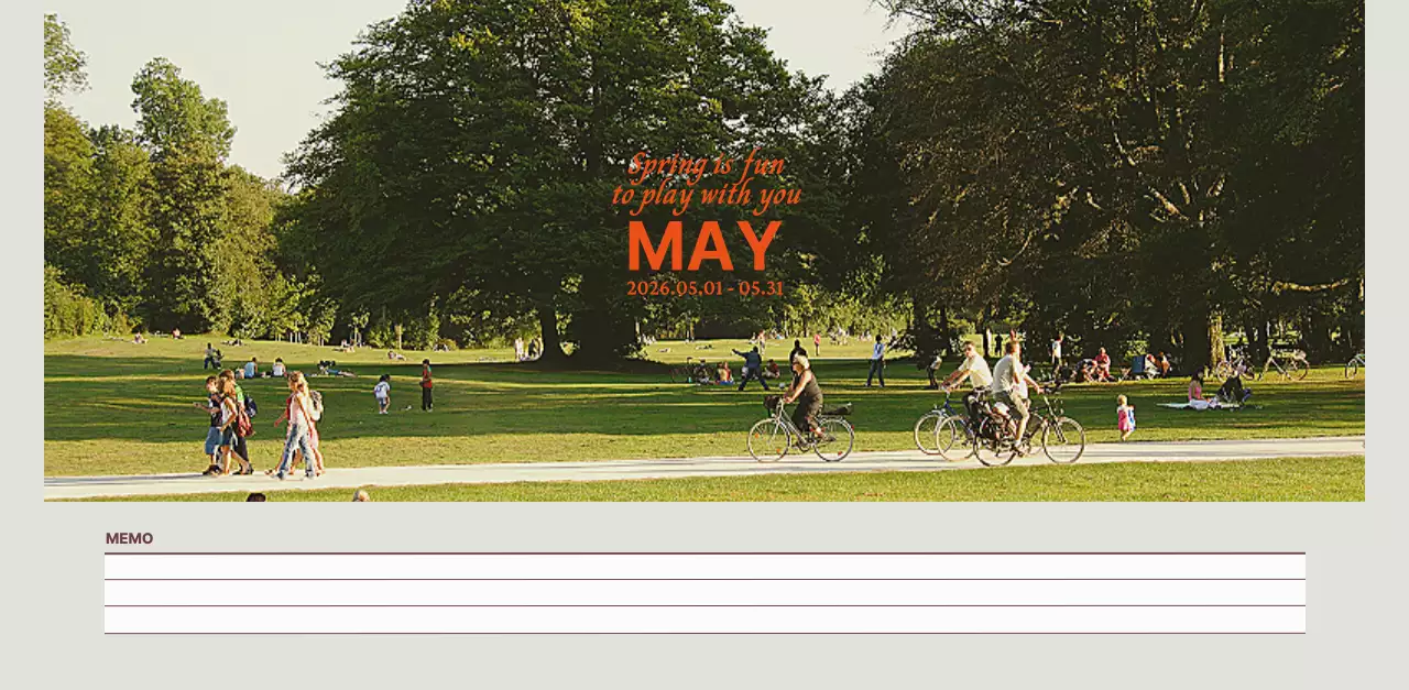 하늘색 모던 달력 광고