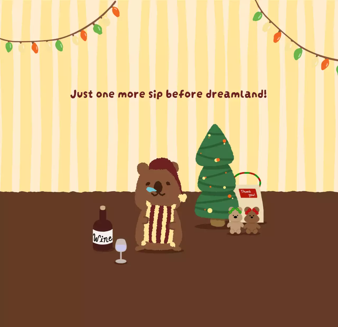 갈색 아기자기한 캘린더 달력