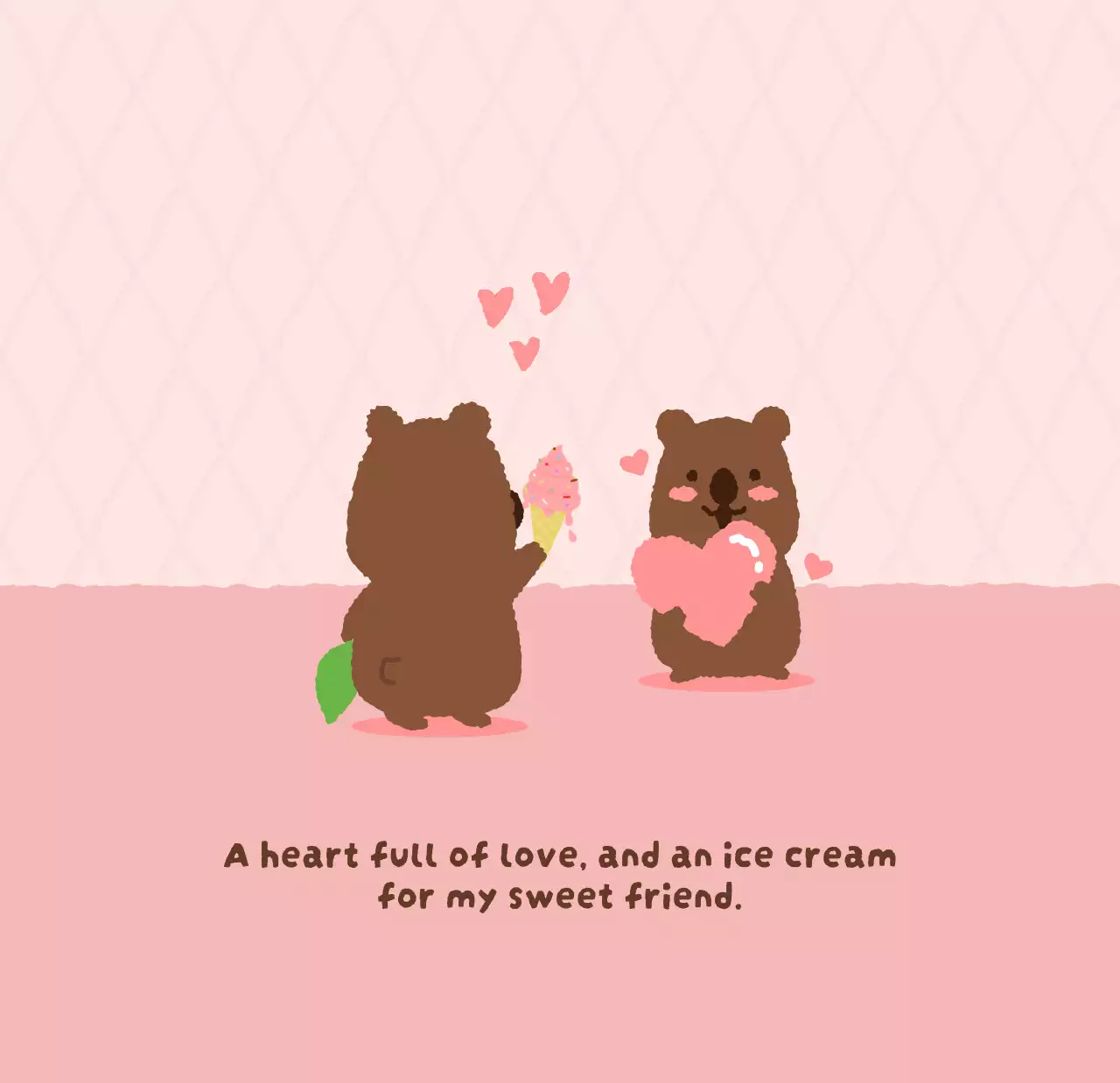 갈색 아기자기한 캘린더 달력