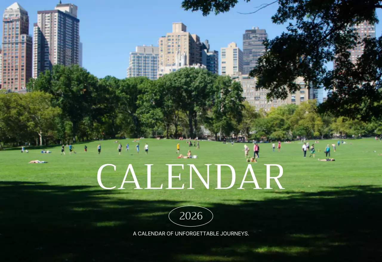 초록 심플 도시 캘린더