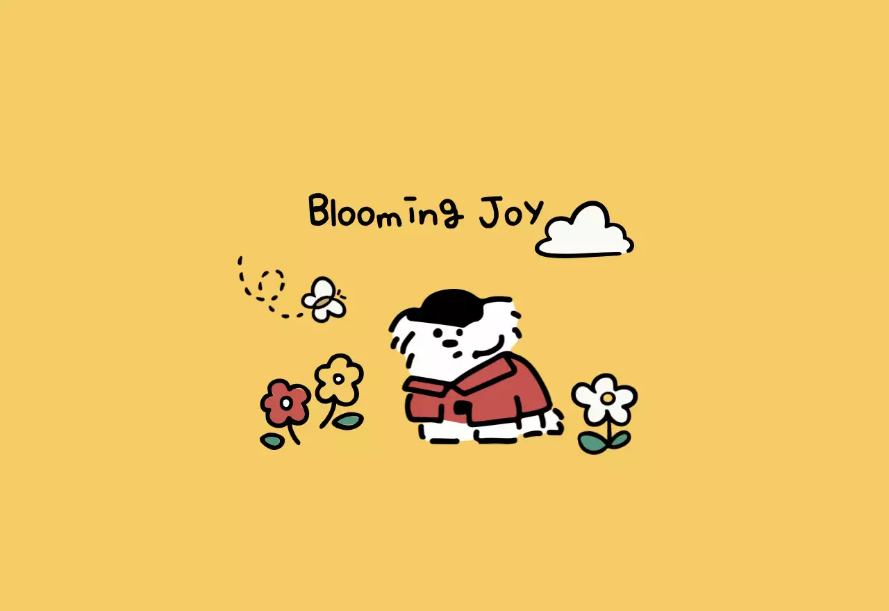 흰색 아기자기한 달력 캘린더