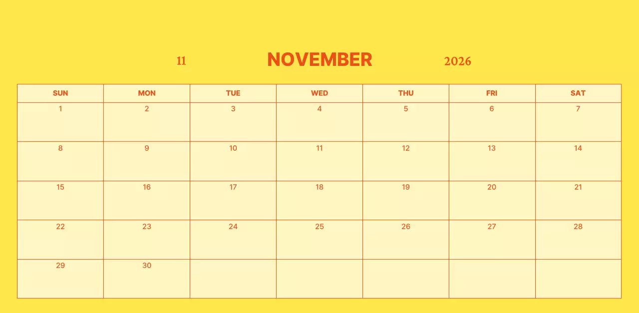 하늘색 모던 달력 광고