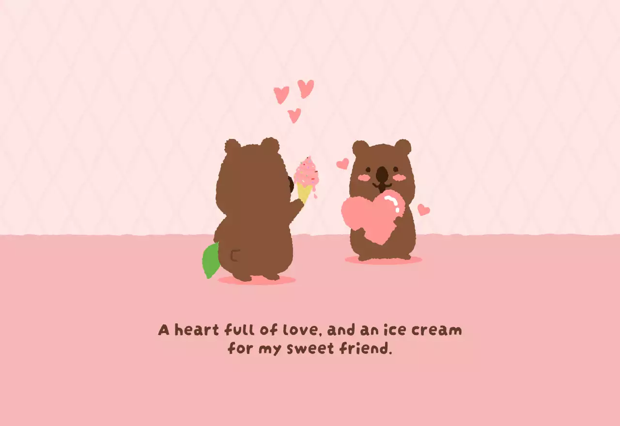 갈색 아기자기한 달력 캘린더