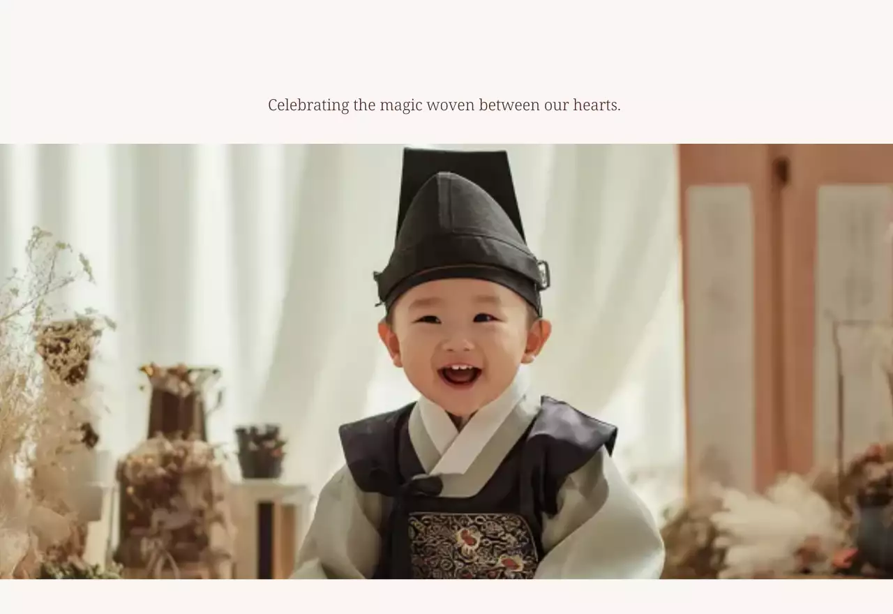 베이지 모던 가족 달력