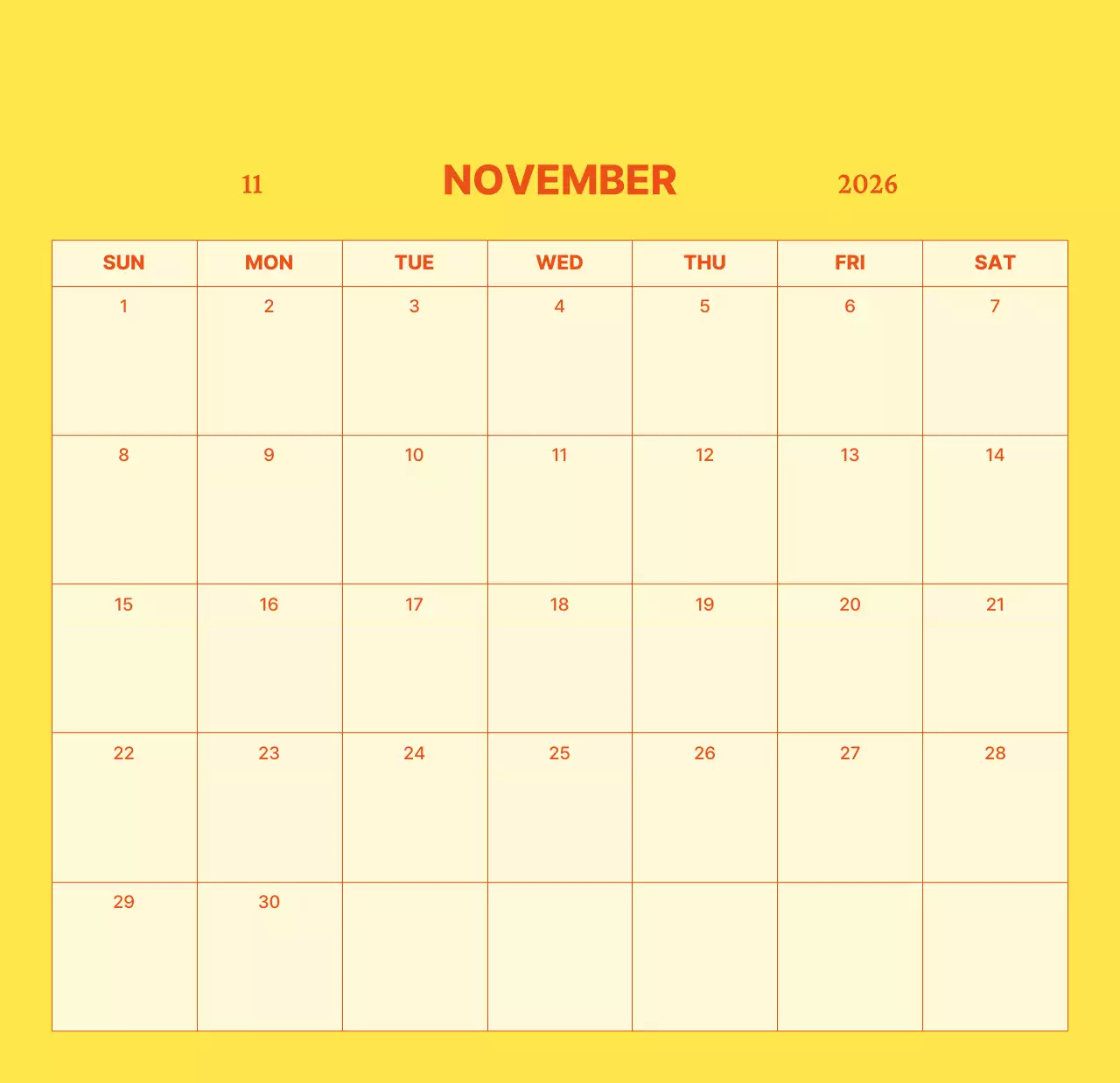 하늘색 심플 달력 캘린더