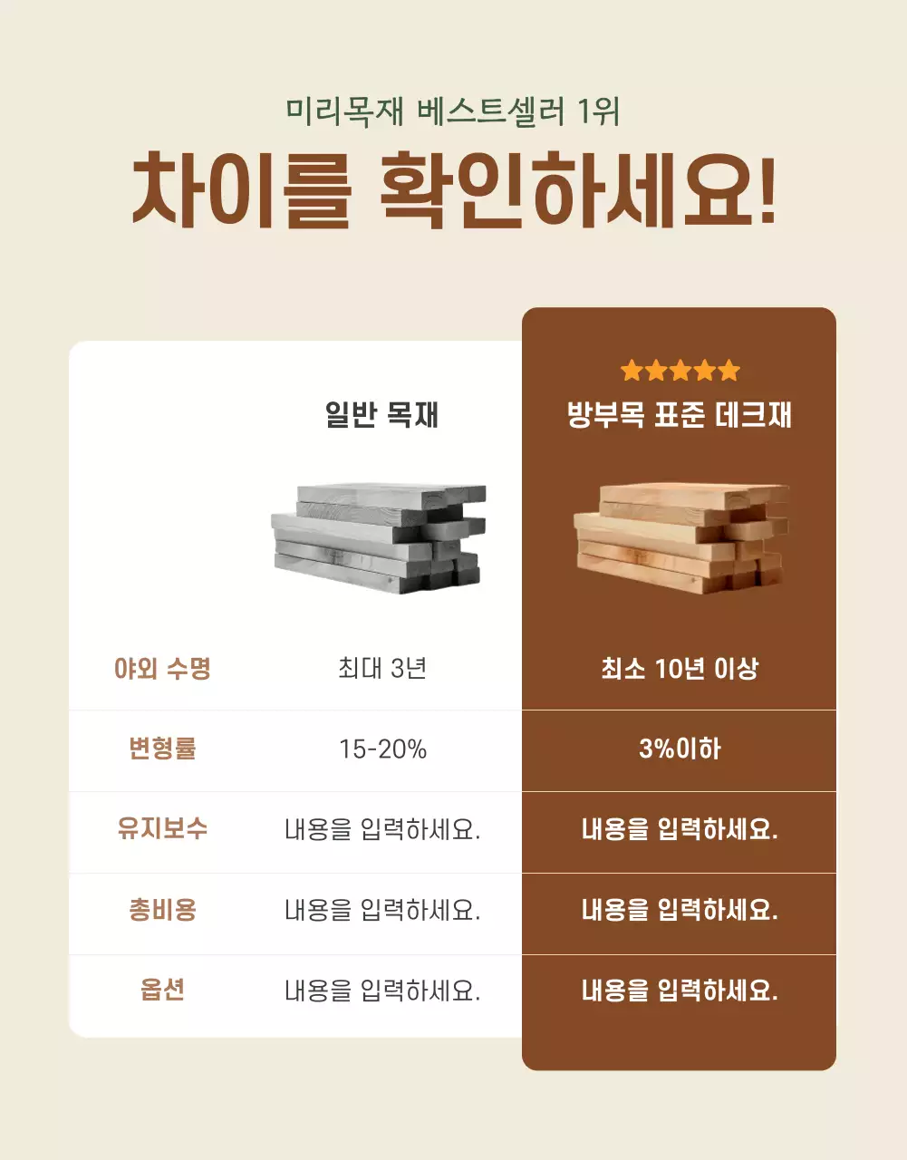갈색 자연 건축 광고
