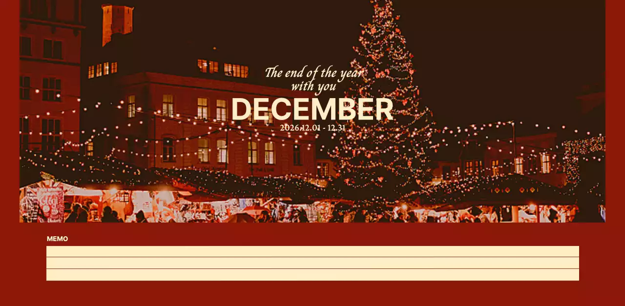 하늘색 모던 달력 광고