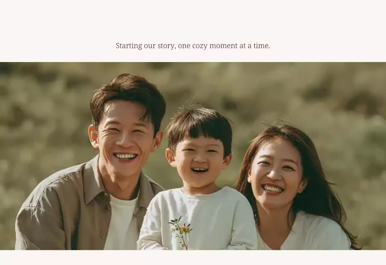 베이지 모던 가족 달력