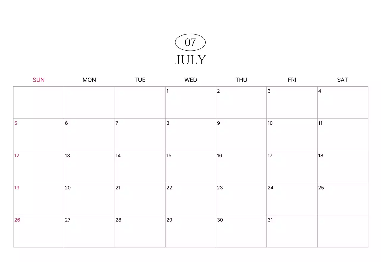 초록 심플 도시 캘린더