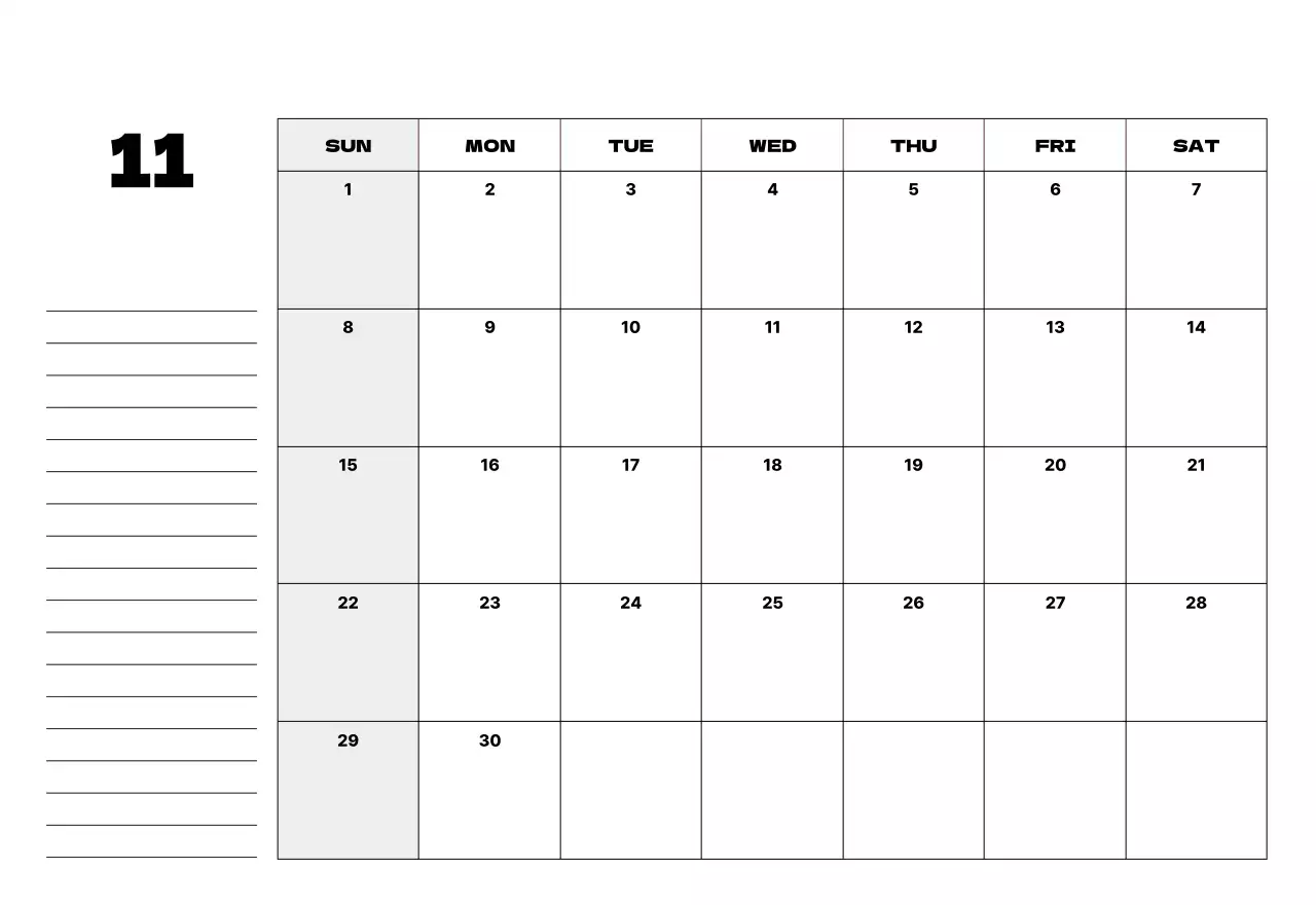 베이지 심플 달력 홍보