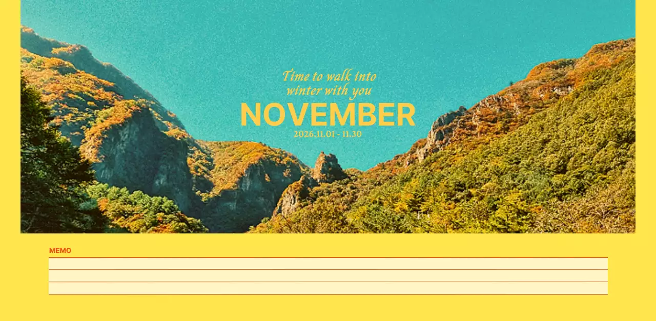 하늘색 모던 달력 광고