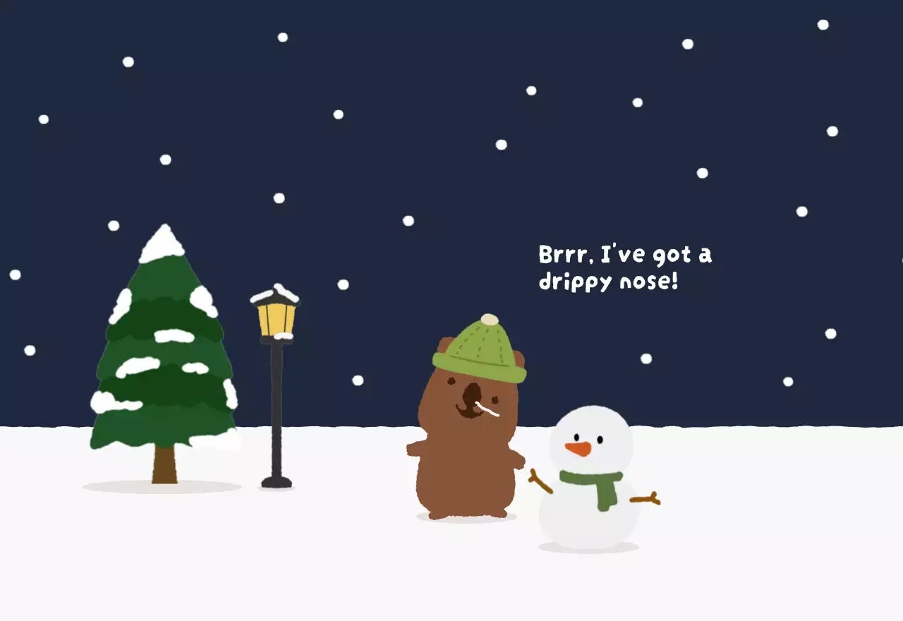 갈색 아기자기한 달력 캘린더