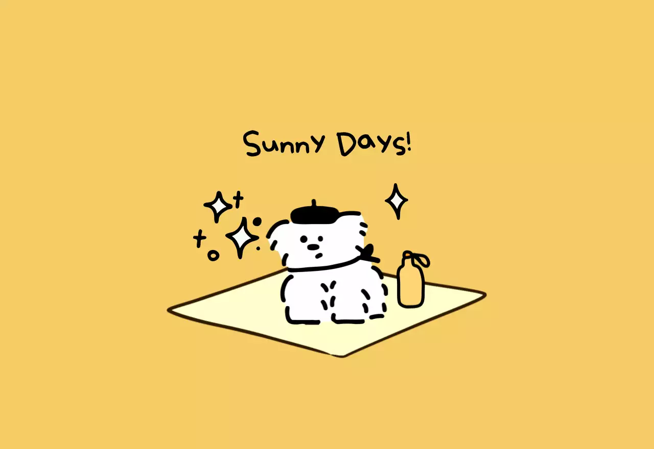 흰색 아기자기한 달력 캘린더