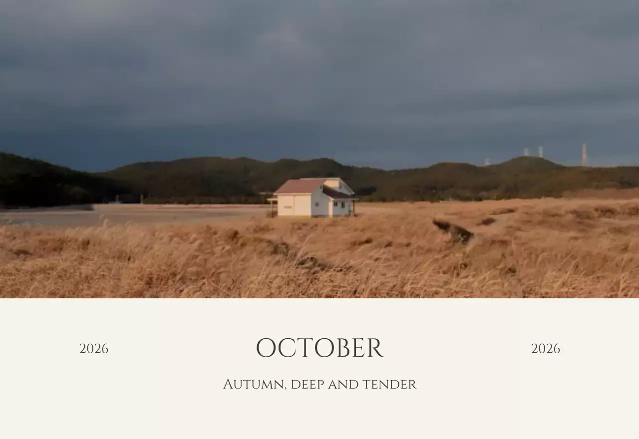 노랑 모던 계절 안내