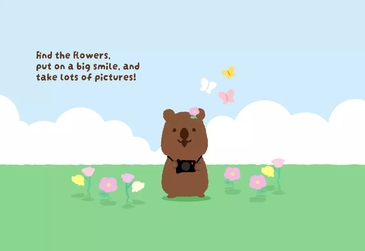 갈색 아기자기한 달력 캘린더