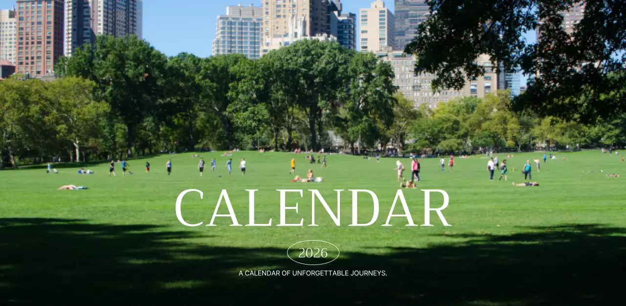 초록 심플 도시 캘린더