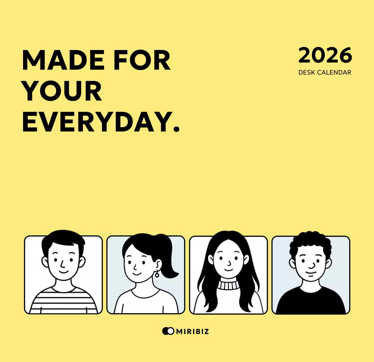 노랑 심플 달력 홍보