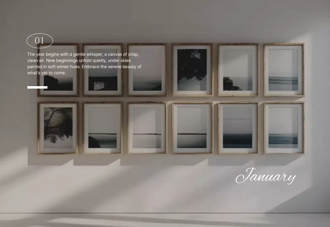 초록 심플 도시 캘린더